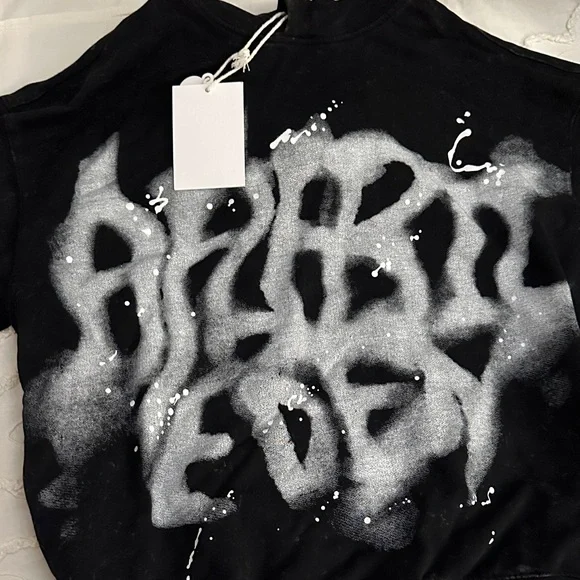 Aelfric Eden Black Sweater with White Graffiti - Picture 2 of 8